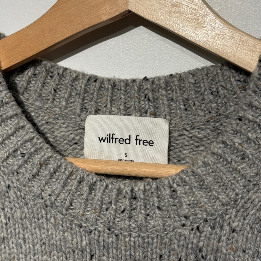 NWOT aritzia Wilfred Free Bronco Sweater Size S - Grey Marl - Picture 4 of 7